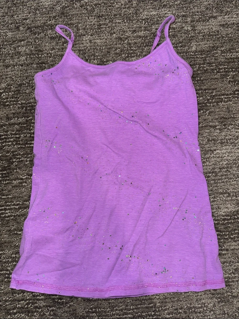 Lavender Sparkle Cami Tank Top size 10 !